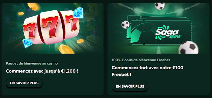 Sagaspins Casino bonus
