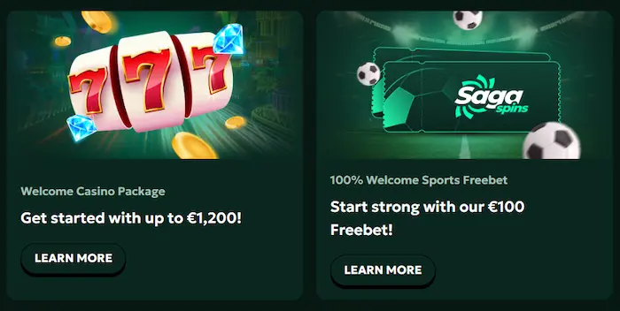 Sagaspins Casino bonus