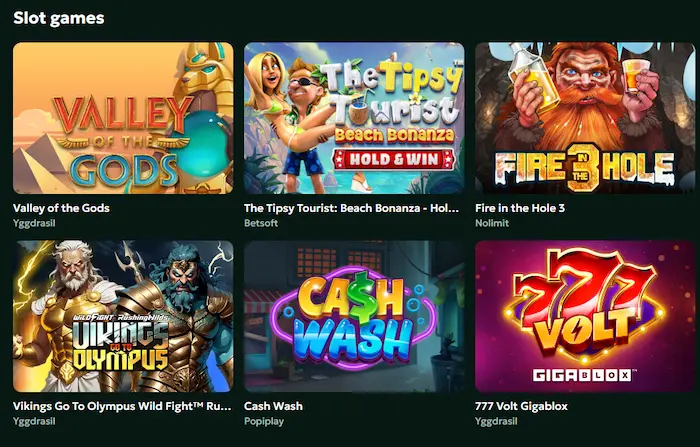 Sagaspins Casino games